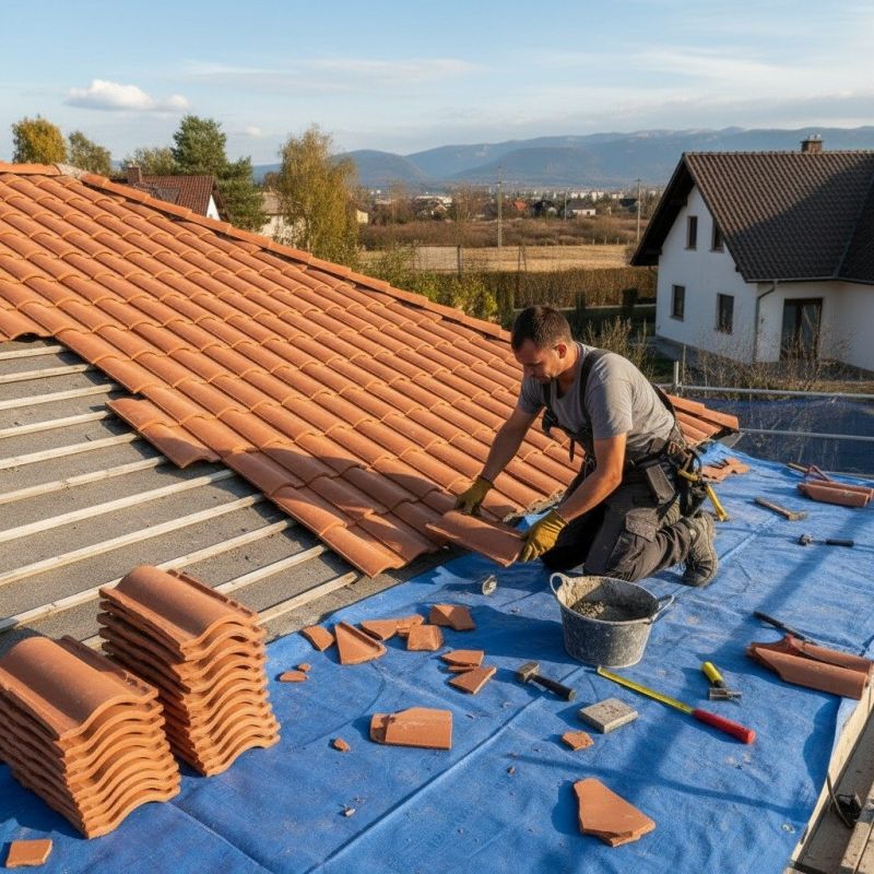 Clay Roof Leak Repair detail
