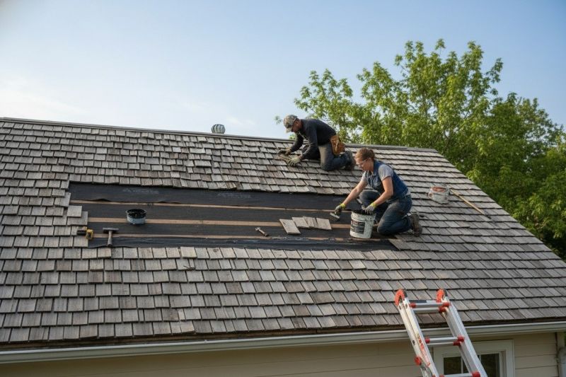 Wood Shake Roof Repair detail