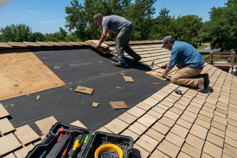 Wood Shake Roof Repair detail